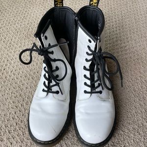 Dr. Martens white combat boots